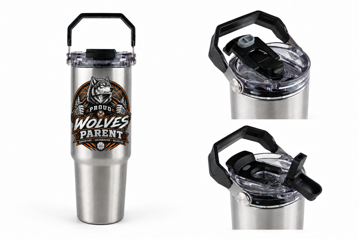 Wolves Basketball 30oz Tri-Sip Tumbler