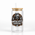 Wolves Basketball 16oz Glass Can Tumbler