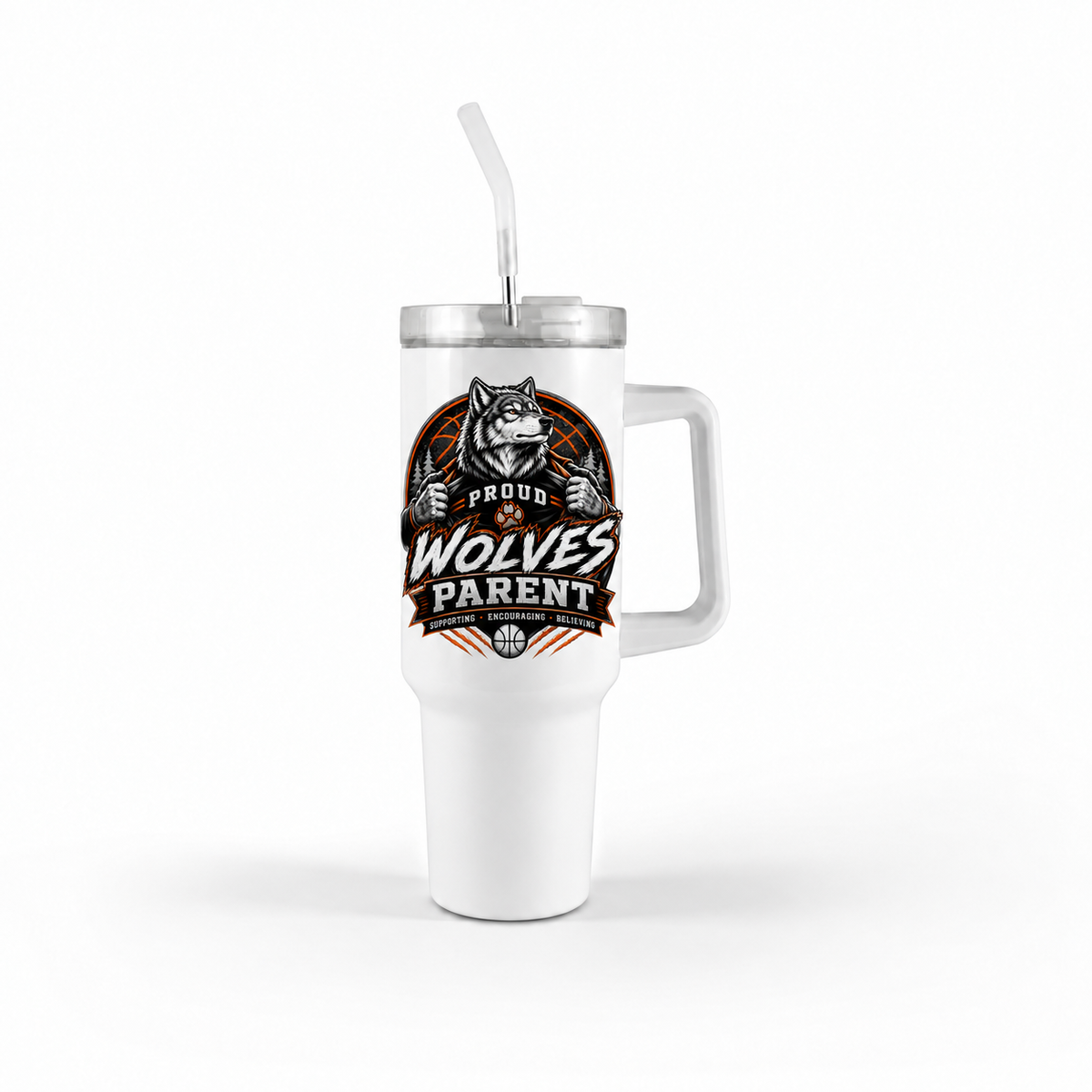 Wolves Basketball 40oz Tumbler w/ Handle