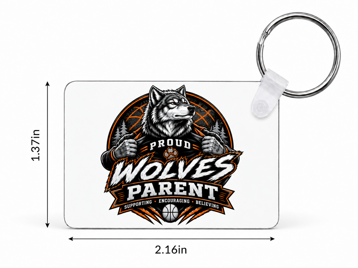 Wolves Basketball Custom Keychain
