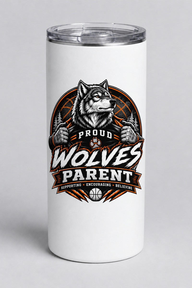 Wolves Basketball Skinny Tumbler