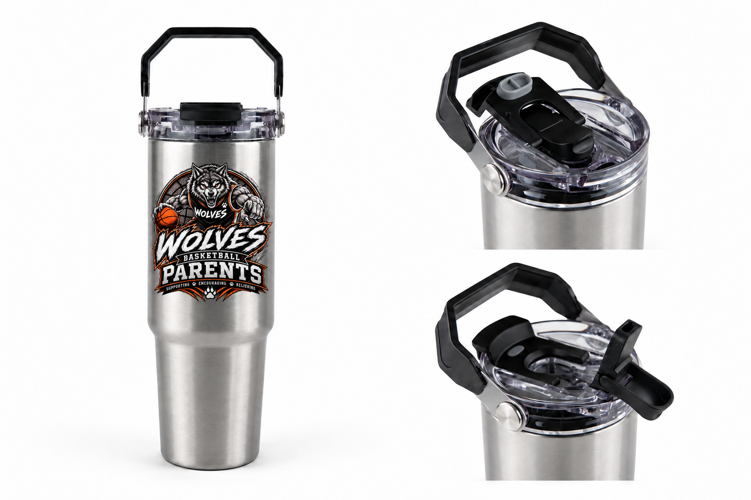 Wolves Basketball 30oz Tri-Sip Tumbler