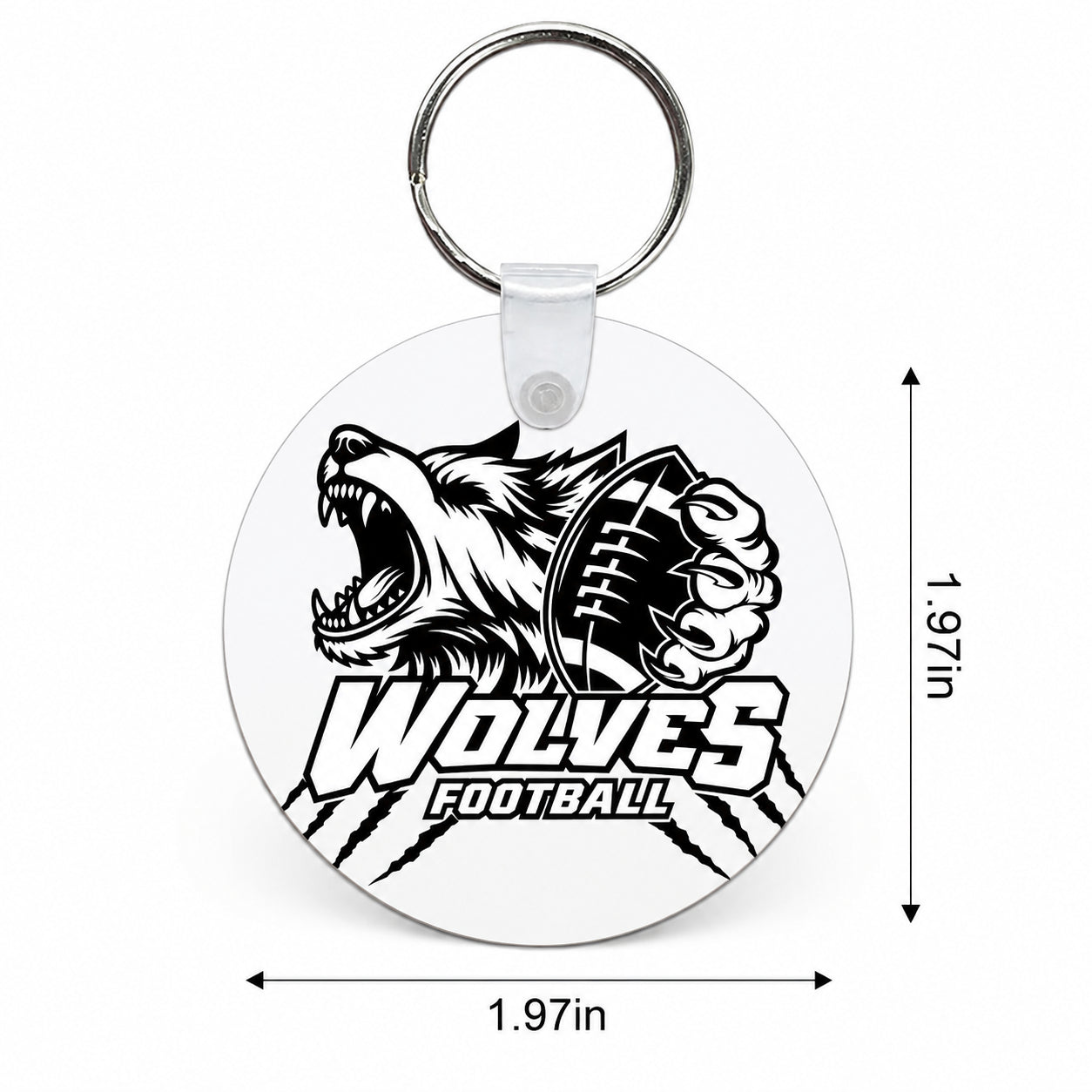 Wolves Football Custom Keychains