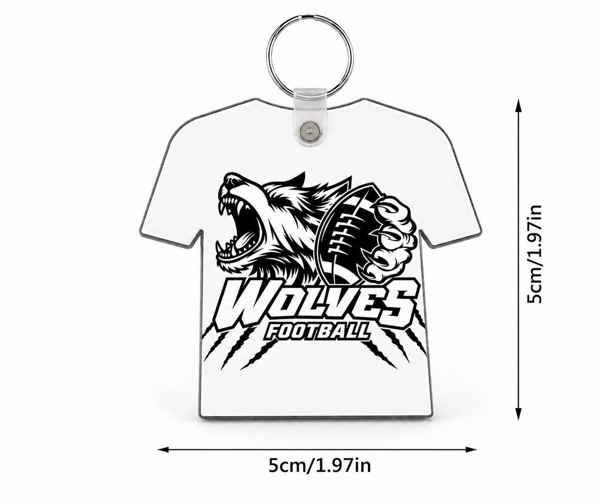 Wolves Football Custom Jersey Keychain