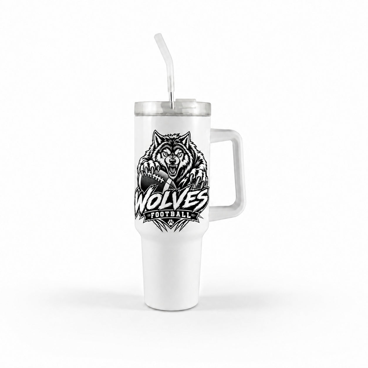 Wolves Football 40oz Tumbler w/ Handle