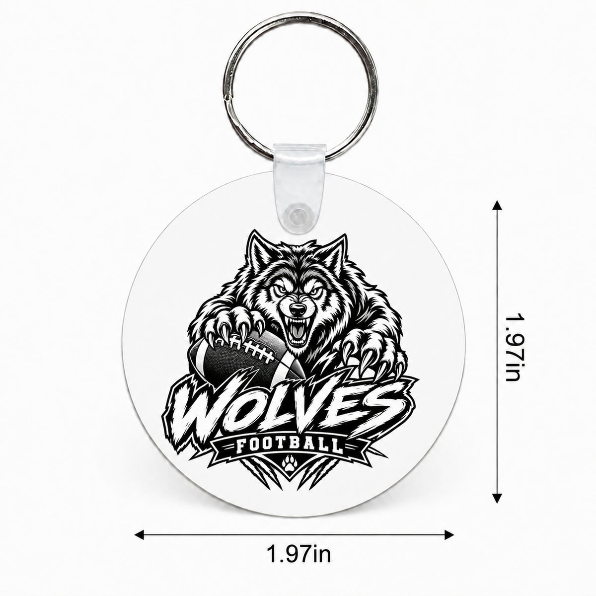 Wolves Football Custom Keychains