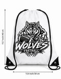 Wolves Football Drawstring Backpack