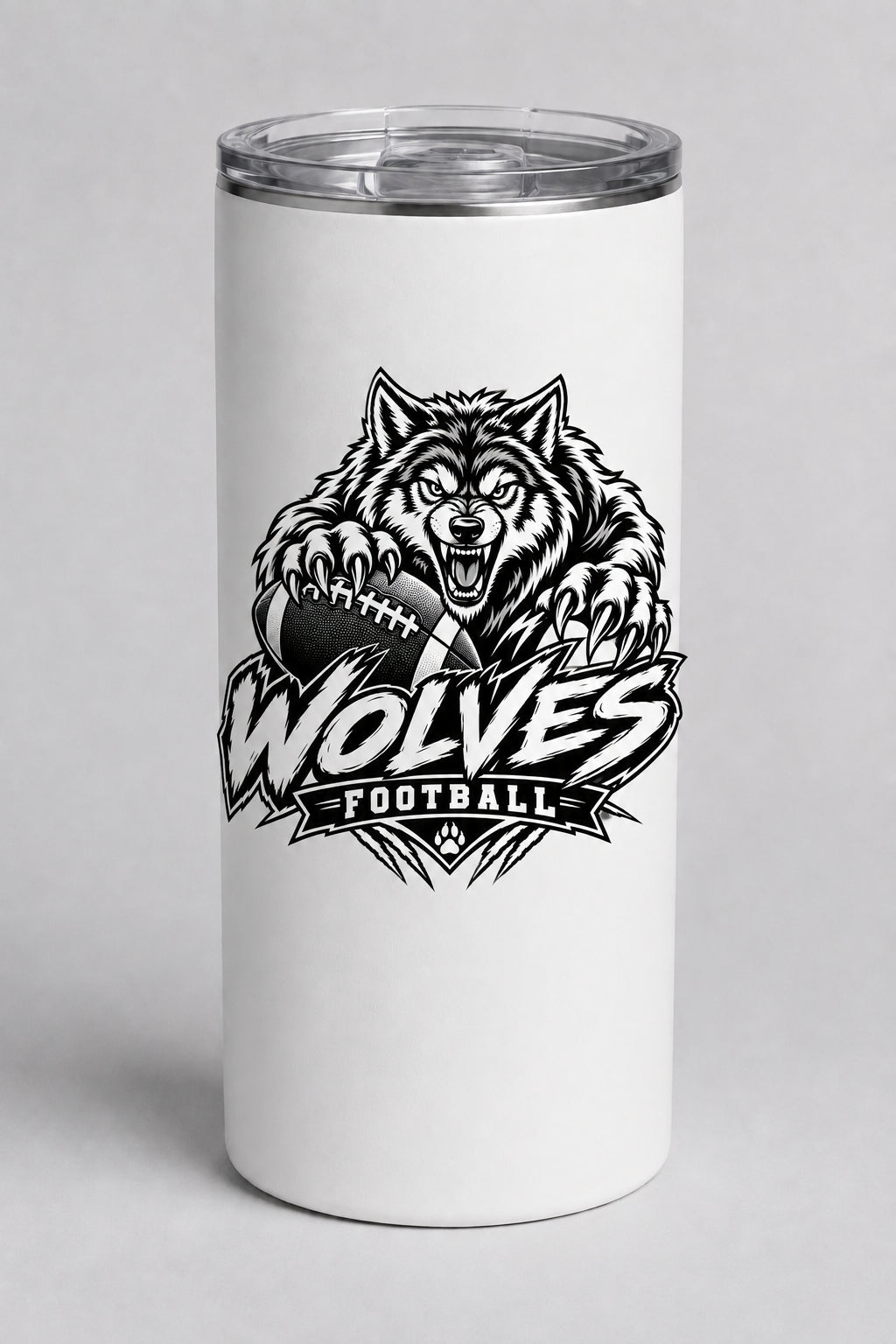 Wolves Football 20oz Skinny Tumbler