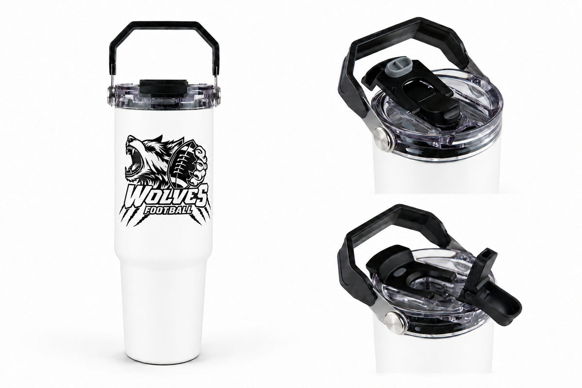 Wolves Football 30oz Tri-Sip Tumbler