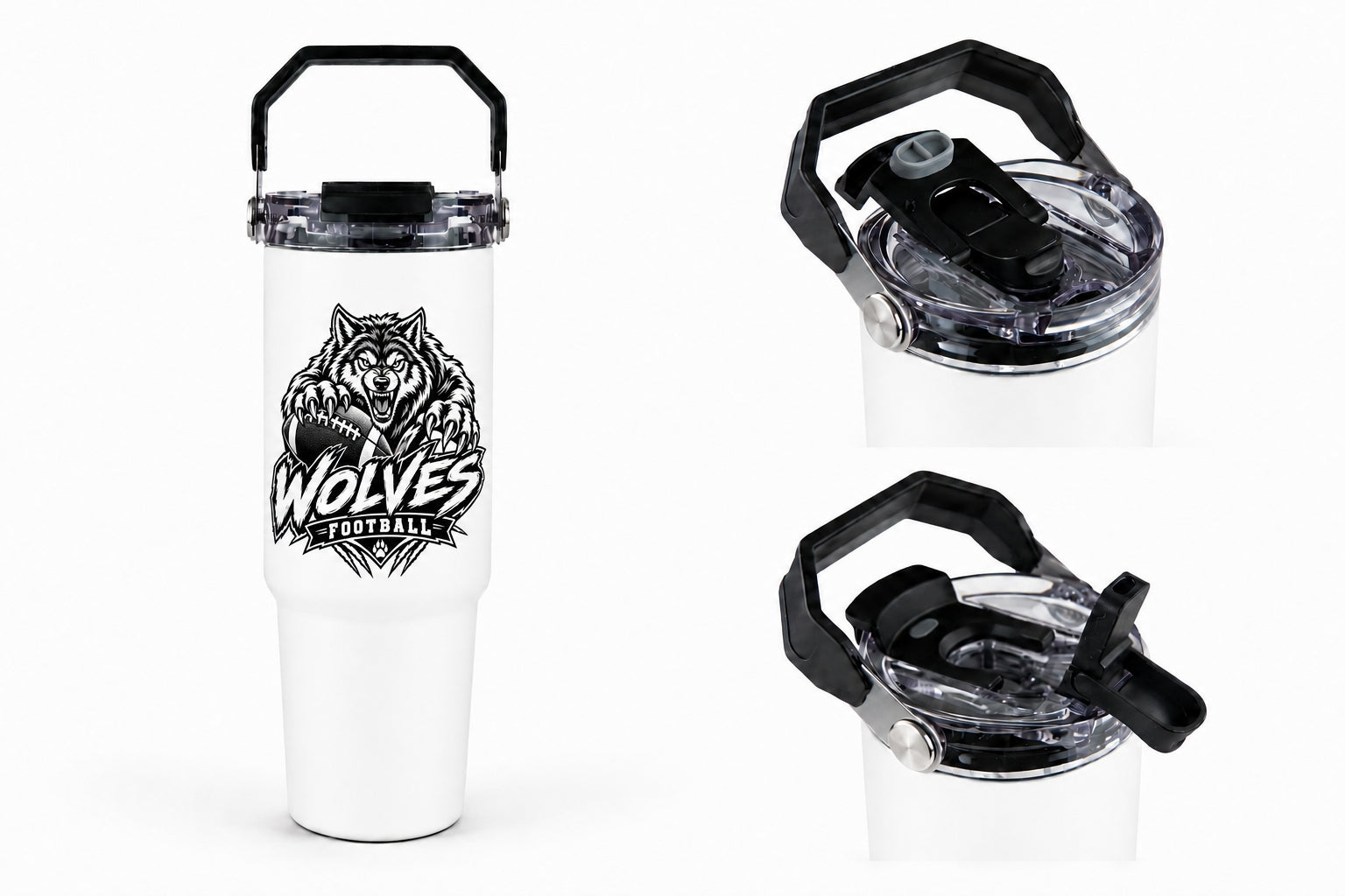 Wolves Football 30oz Tri-Sip Tumbler