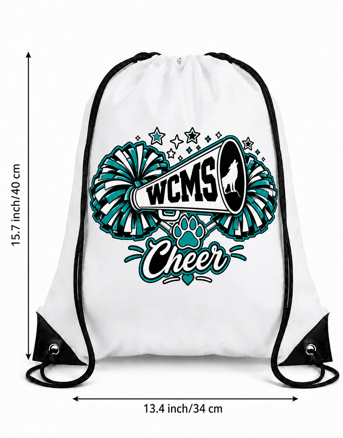 Wolves Cheer Drawstring Backpack