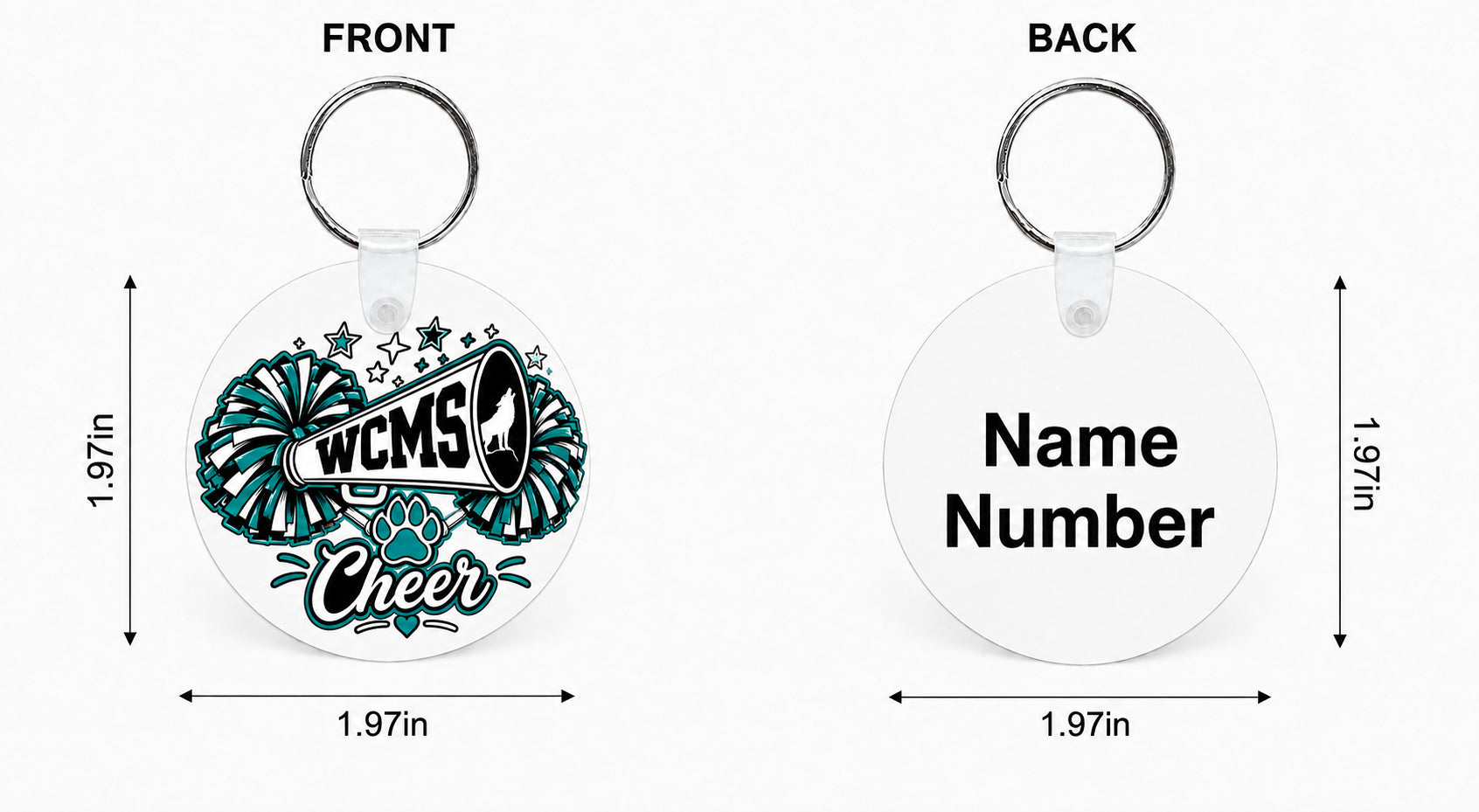 Wolves Cheer Custom Keychain