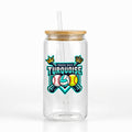 Turquoise Kings Glass Can Tumbler