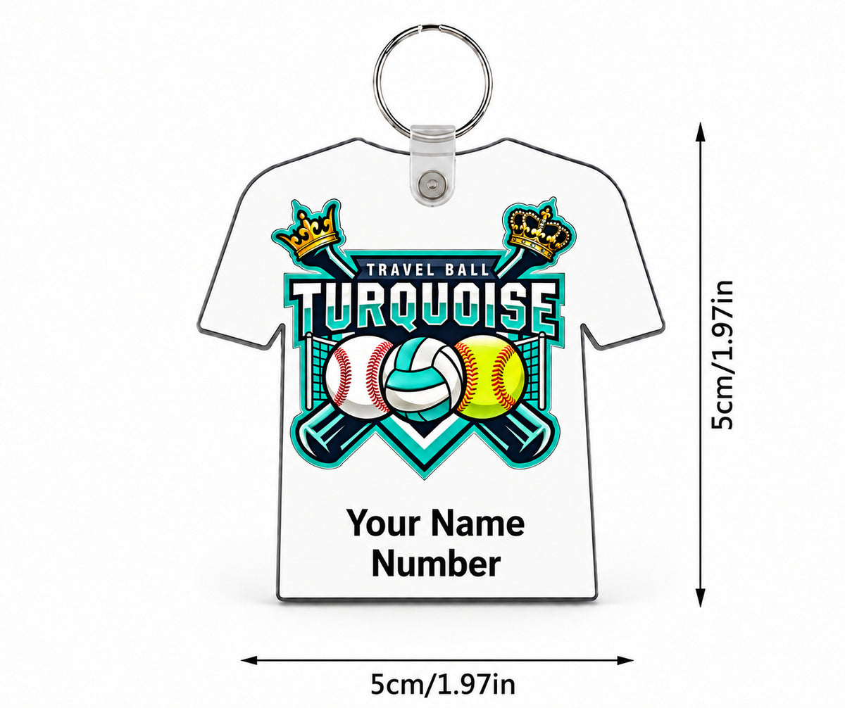 Turquoise Kings Custom Jersey Keychain