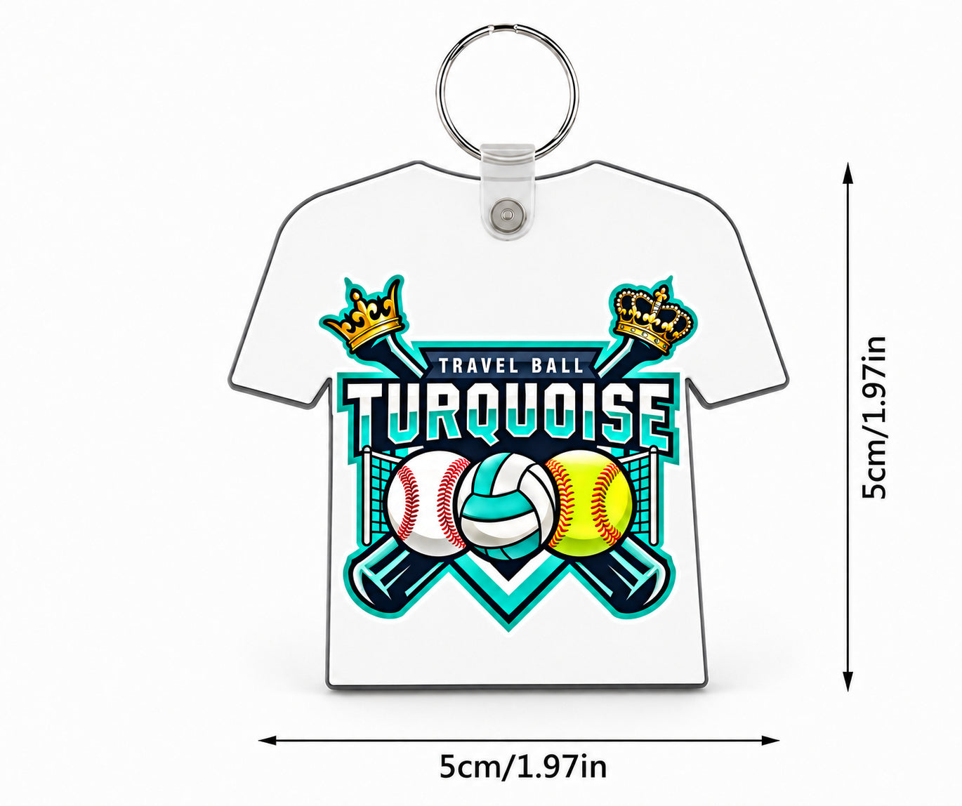 Turquoise Kings Custom Jersey Keychain