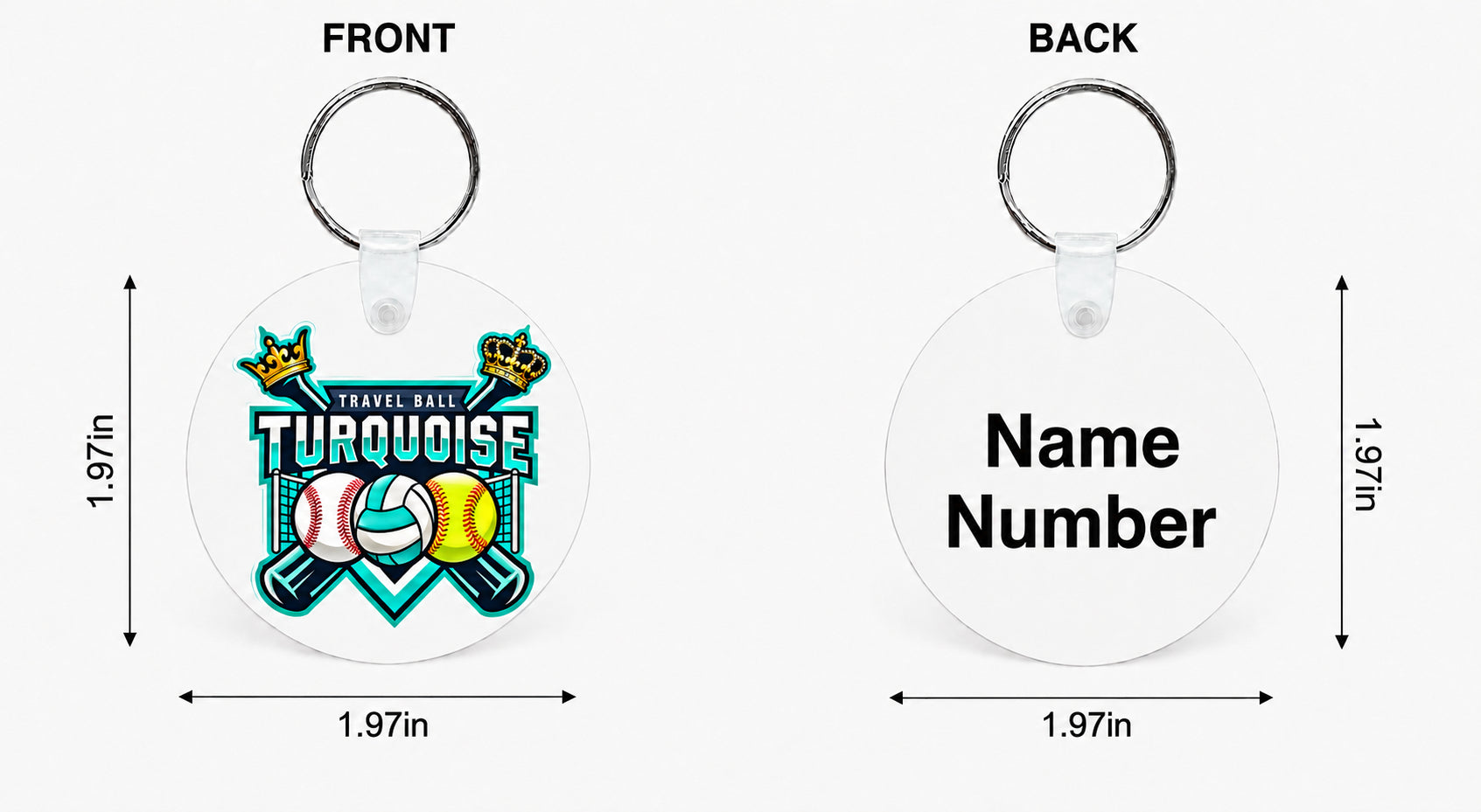Turquoise Kings Custom Keychains