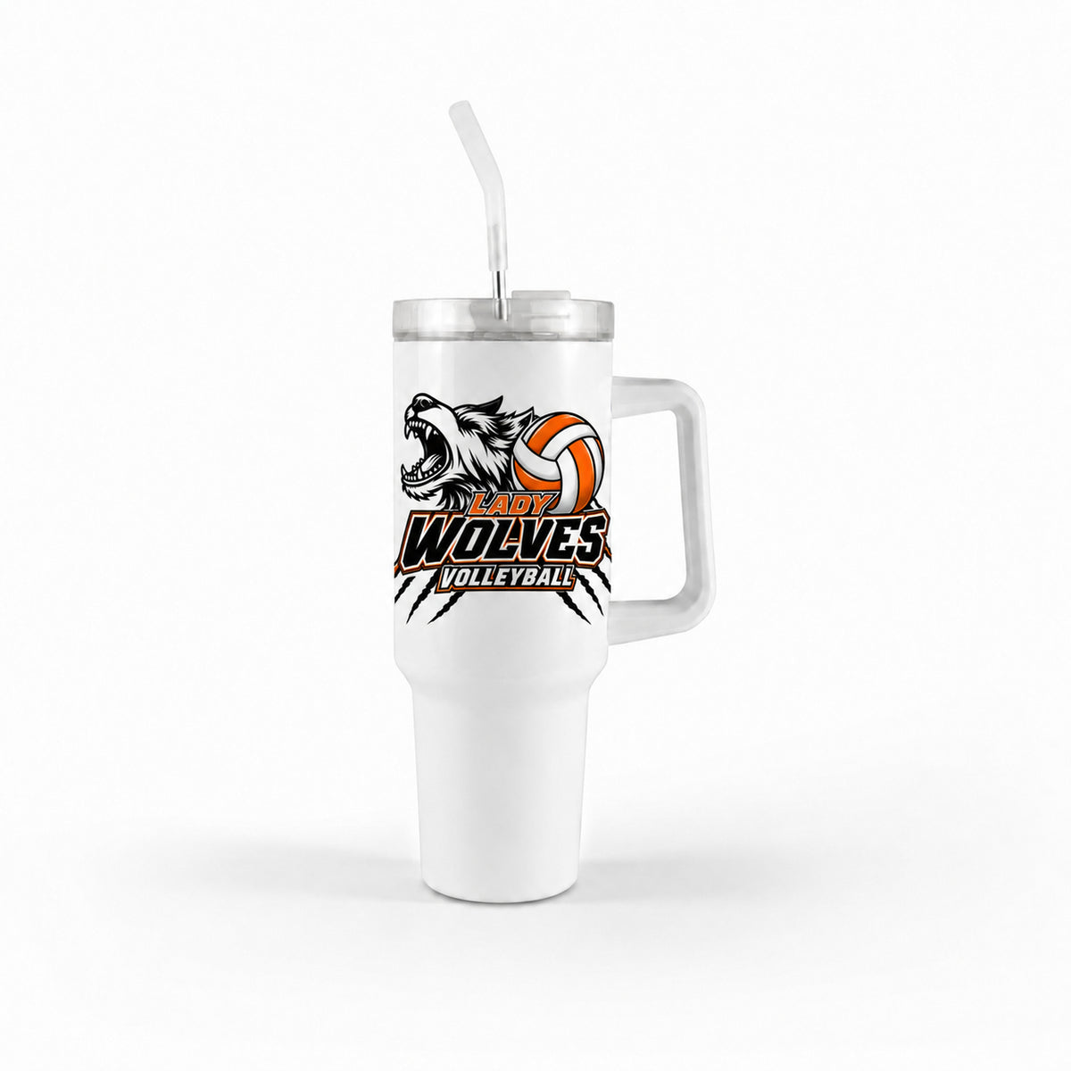 Wolves Volleyball 40oz Tumbler w/ Handle