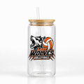 Wolves Volleyball 16oz Glass Can Tumbler