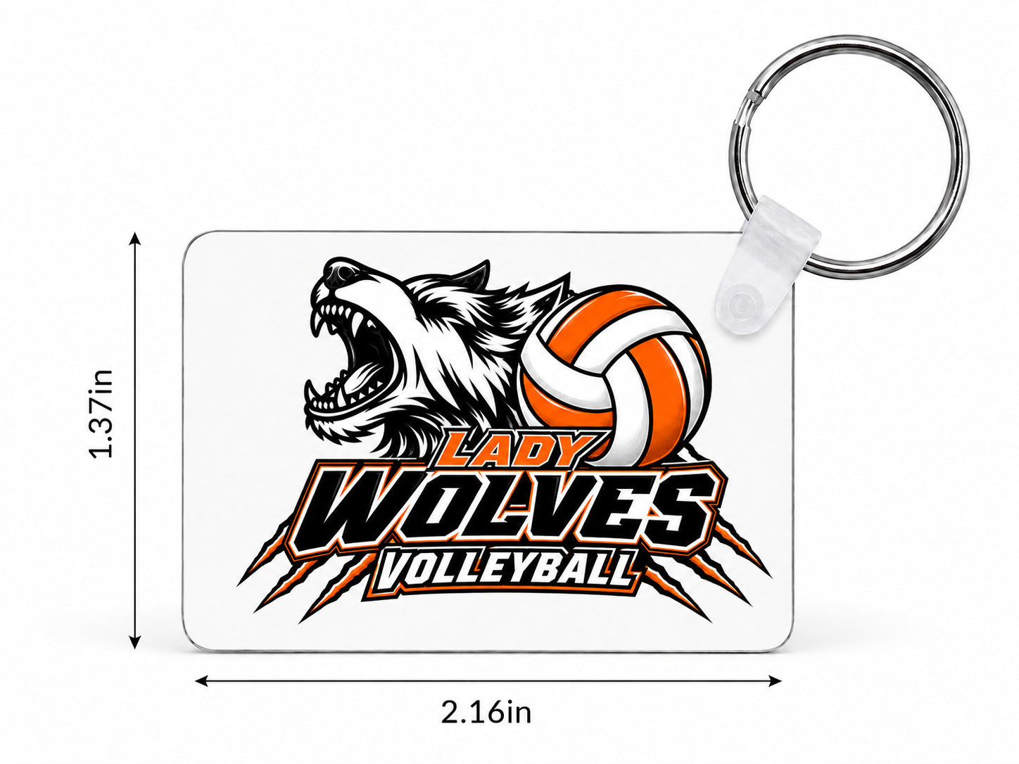 Wolves Volleyball Custom Keychain