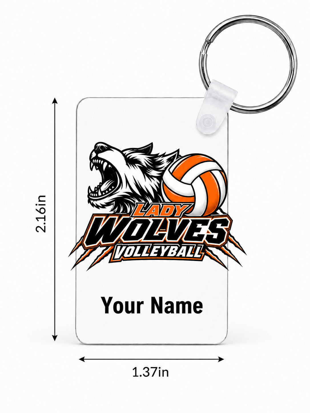 Wolves Volleyball Custom Keychain