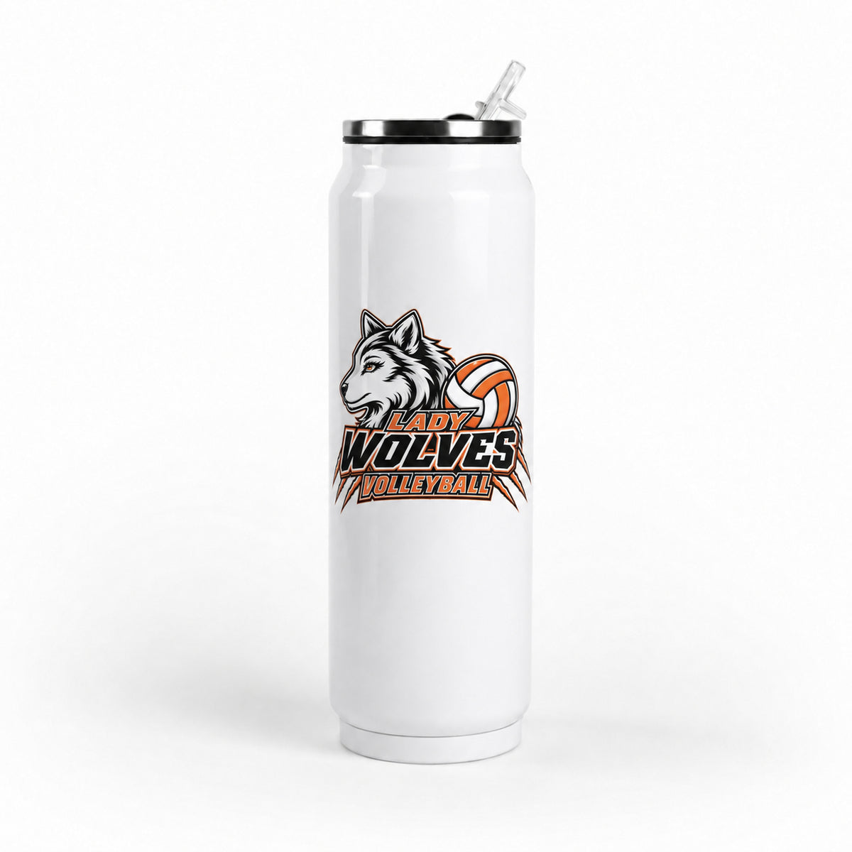 Wolves Volleyball 17oz Metal Can Tumbler