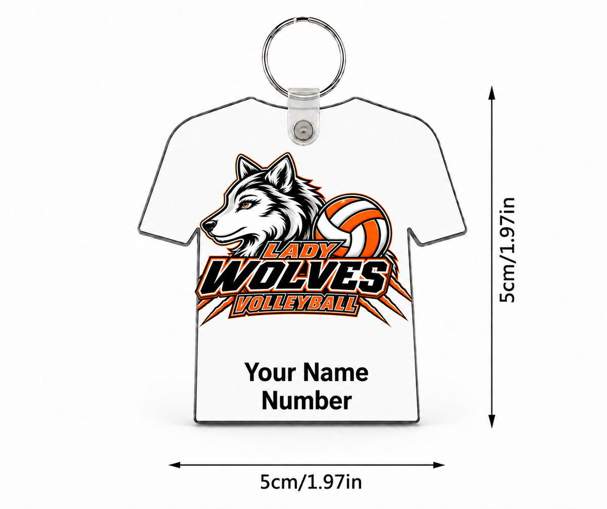 Wolves Volleyball Custom Jersey Keychain