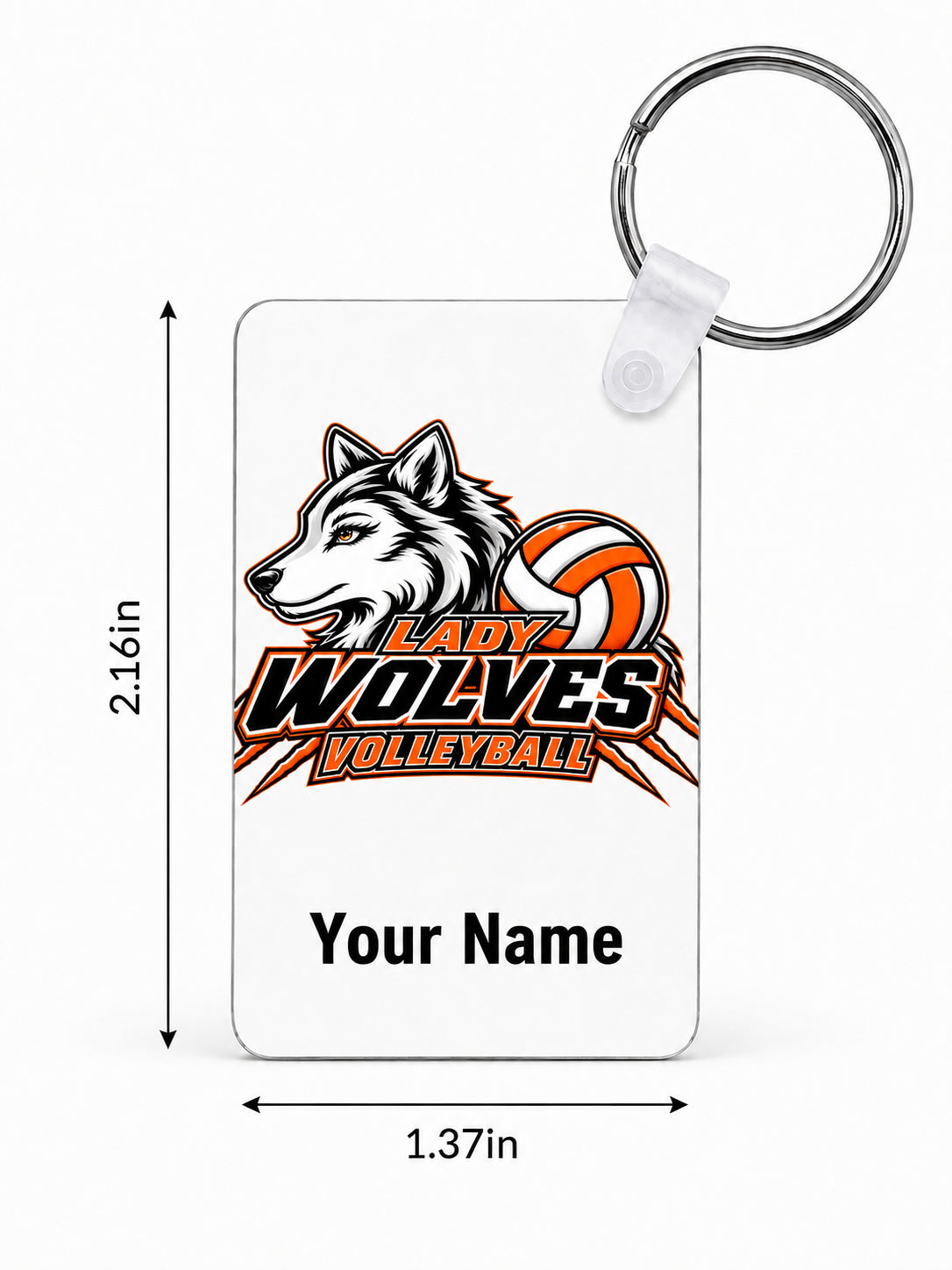 Wolves Volleyball Custom Keychain
