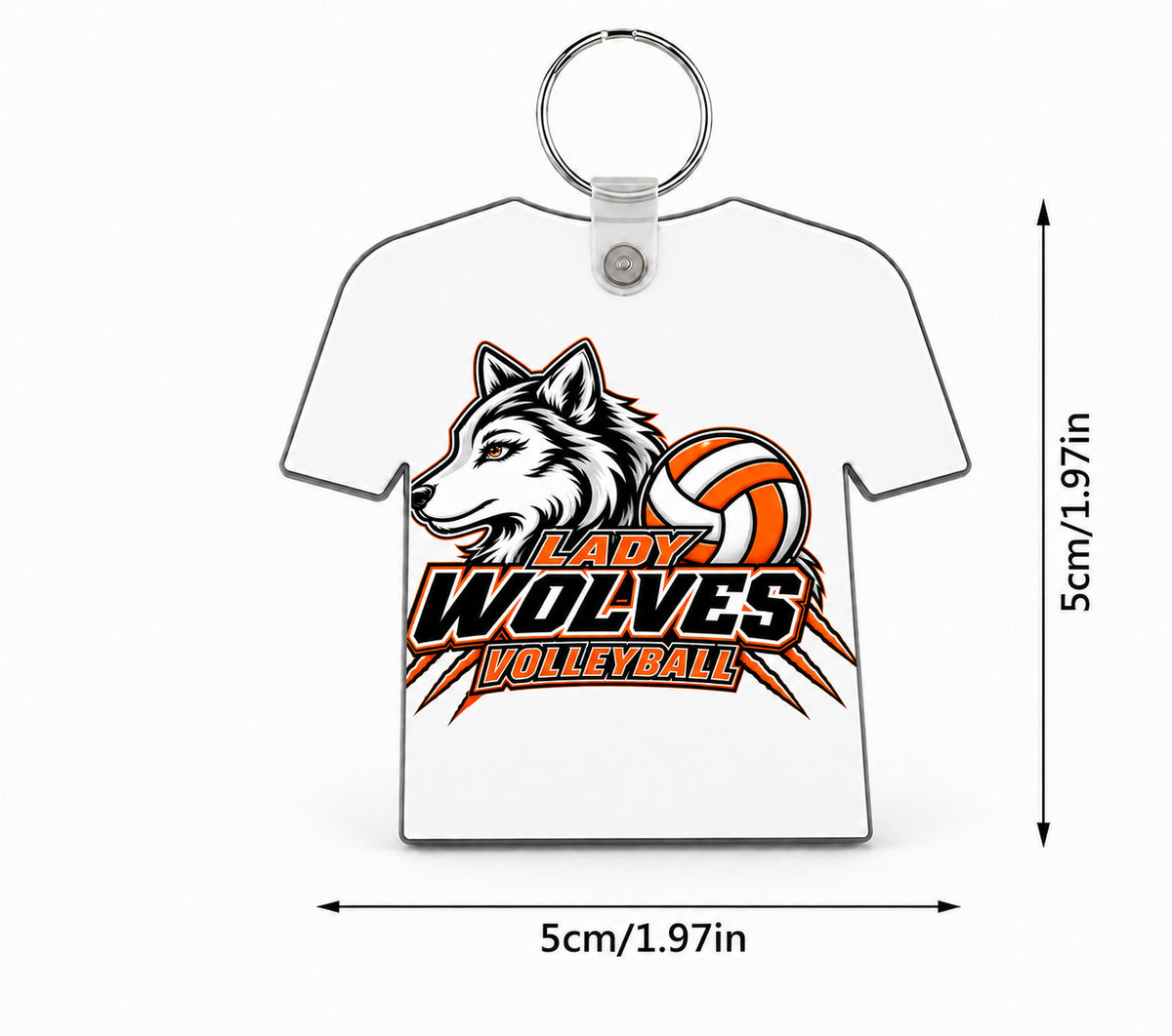 Wolves Volleyball Custom Jersey Keychain