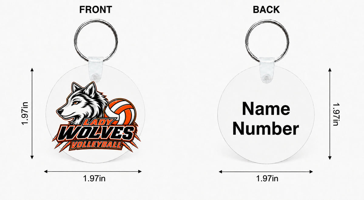 Wolves Volleyball Custom Keychain