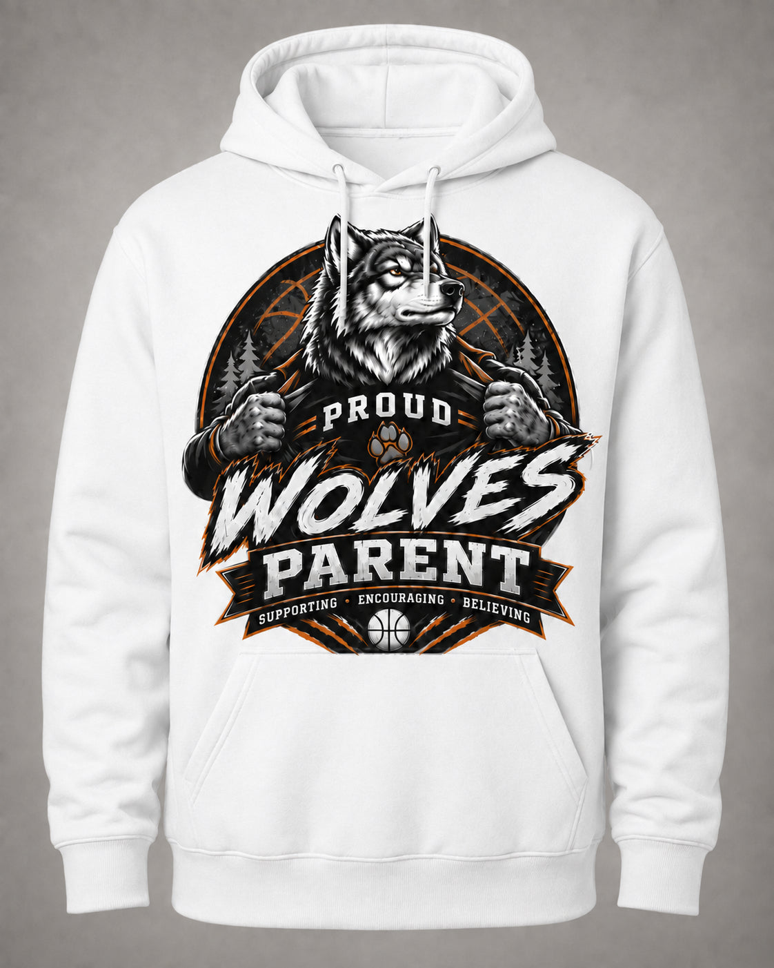 WC Basketball Hoodie- Proud Wolves Parent
