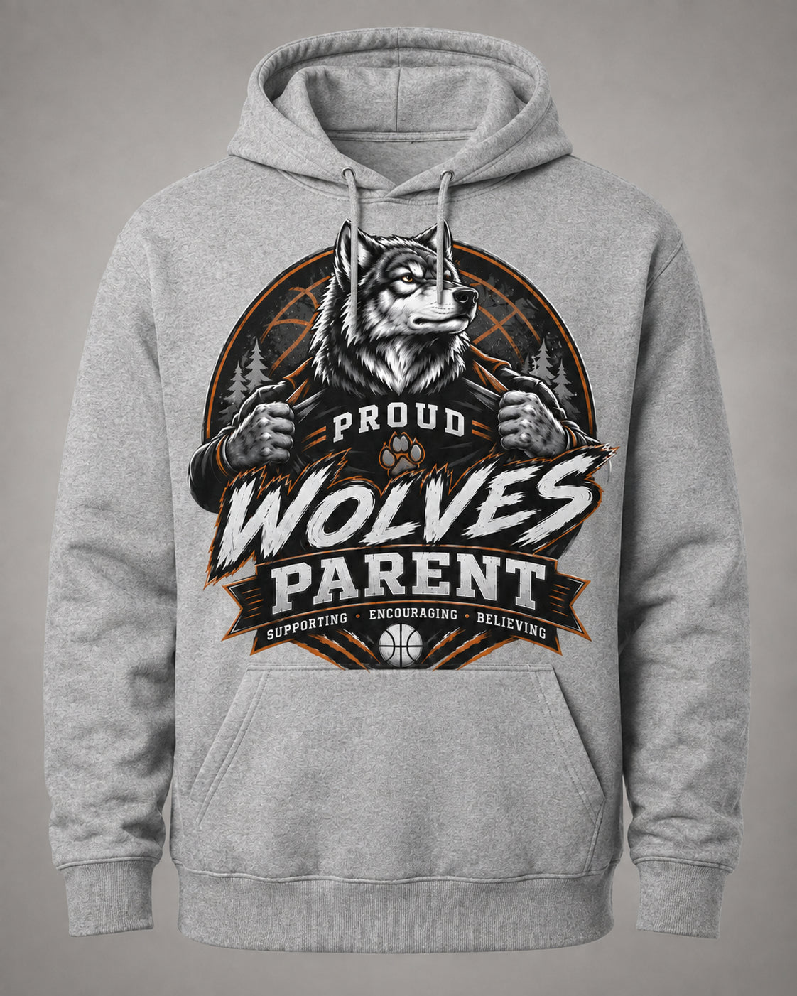 WC Basketball Hoodie- Proud Wolves Parent