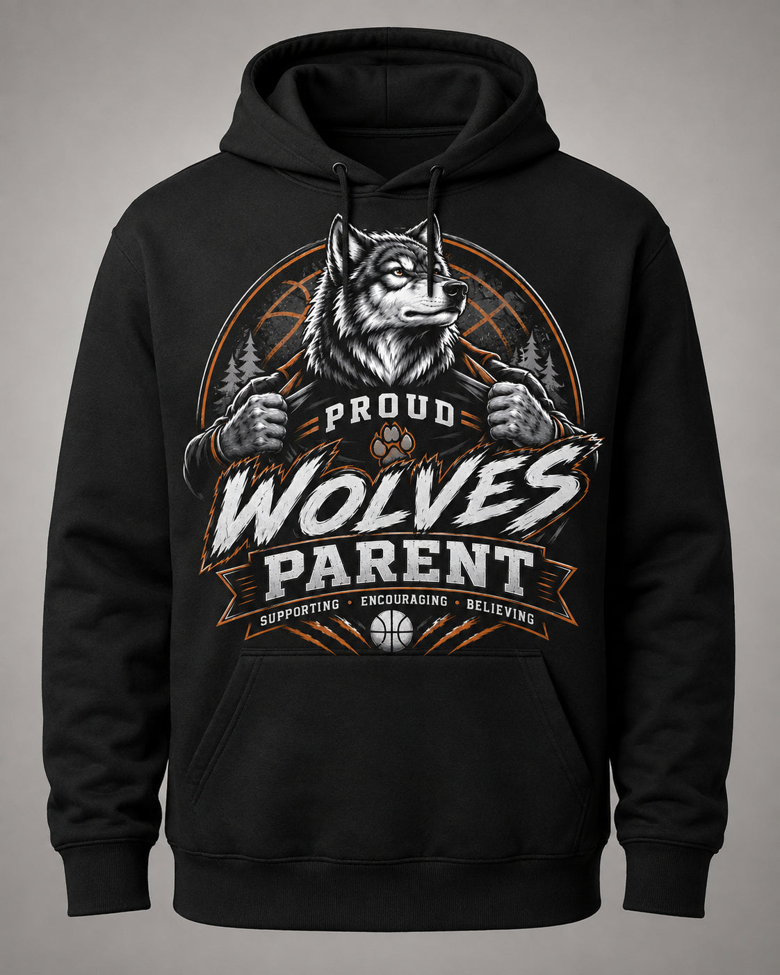 WC Basketball Hoodie- Proud Wolves Parent