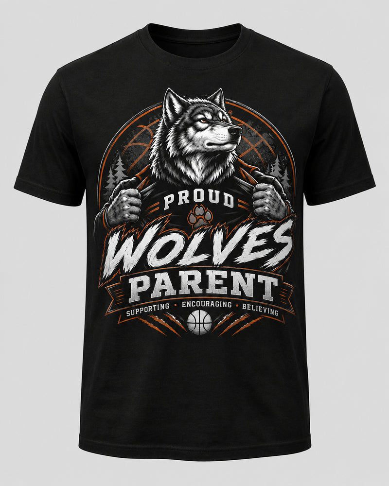 WC Basket Ball Tshirt- Proud Wolves Parent