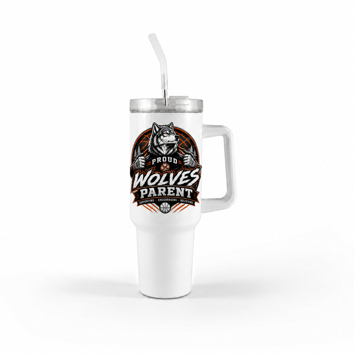 Wolves Basketball 40oz Tumbler w/ Handle