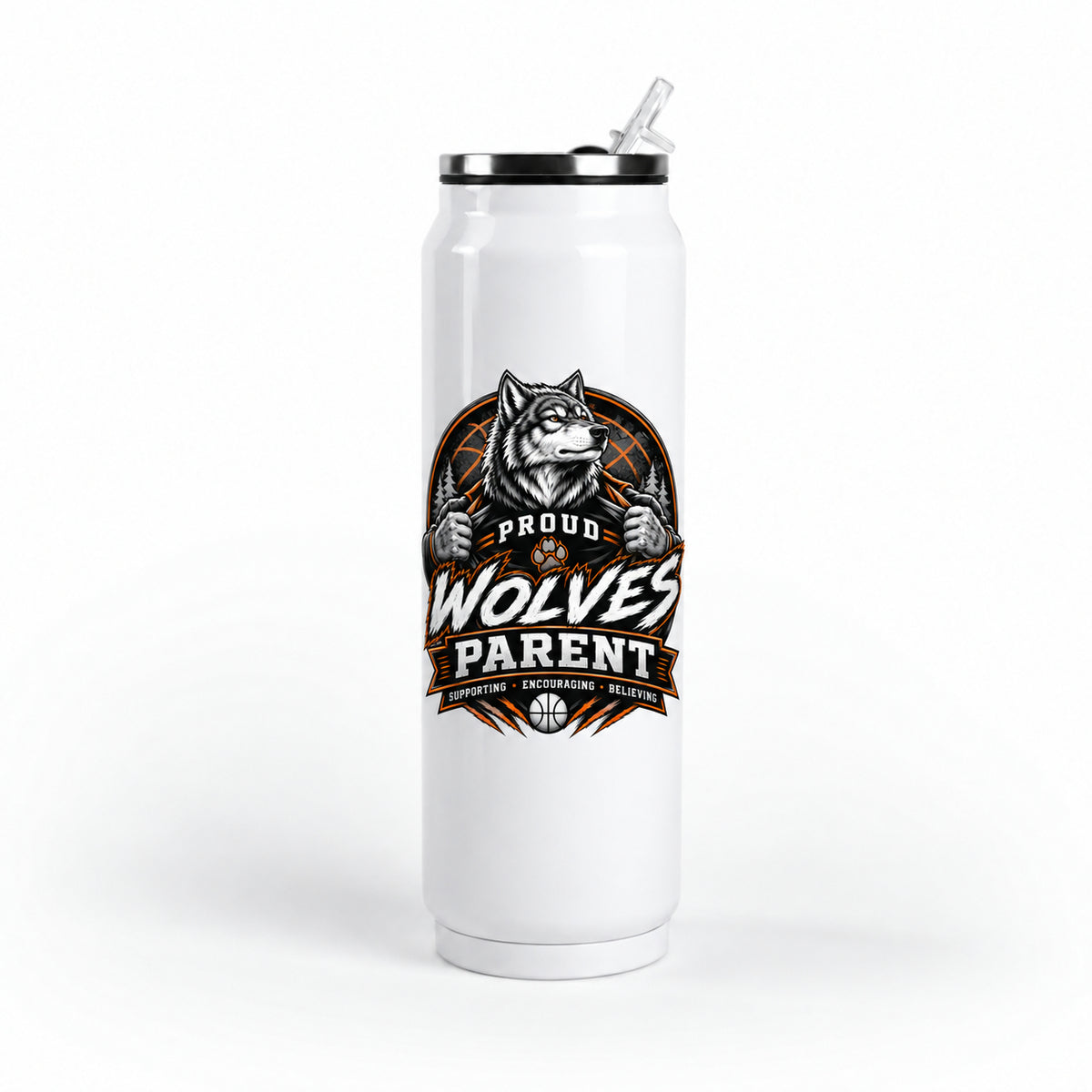 Wolves 17oz Metal Can Tumbler