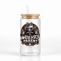 Wolves Basketball 16oz Glass Can Tumbler