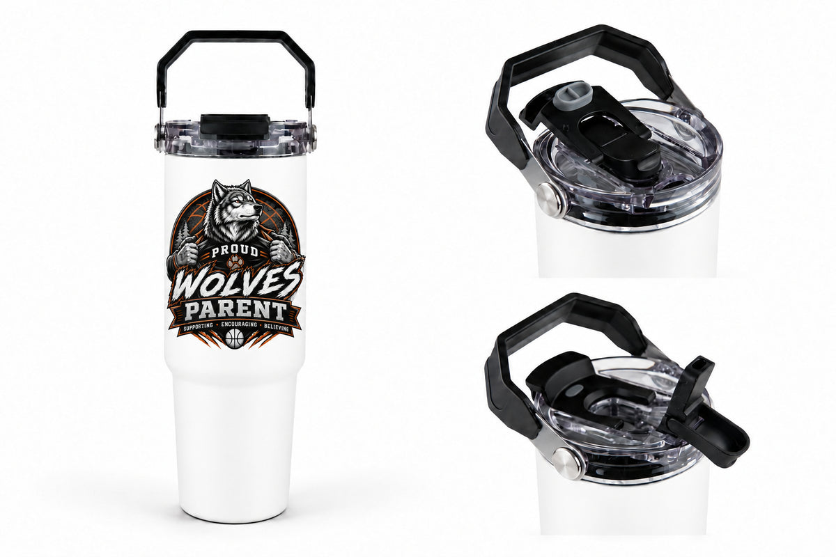 Wolves Basketball 30oz Tri-Sip Tumbler