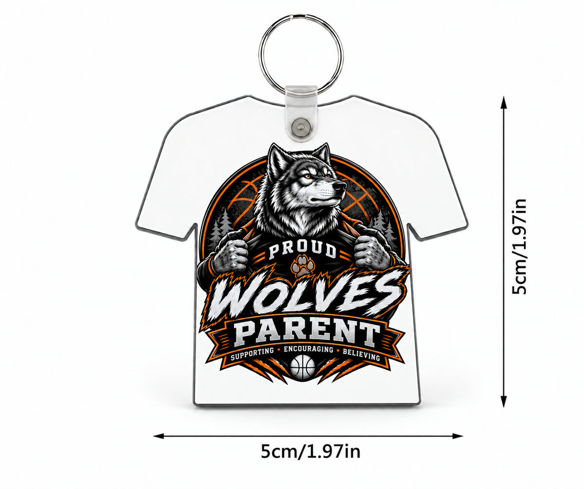 Wolves Basketball Custom Jersey Keychain