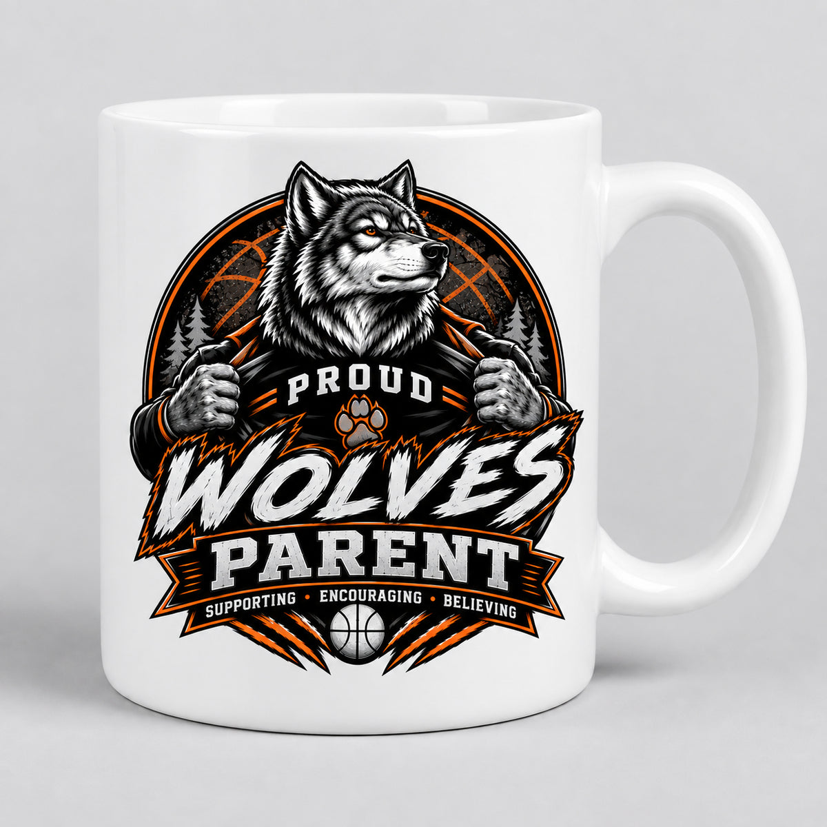 Wolves Basketball 15oz Mug