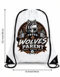 Wolves Basketball Drawstring Backpack