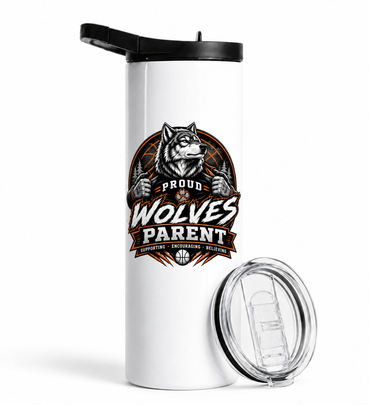 Wolves Basketball Duo Lid Tumbler