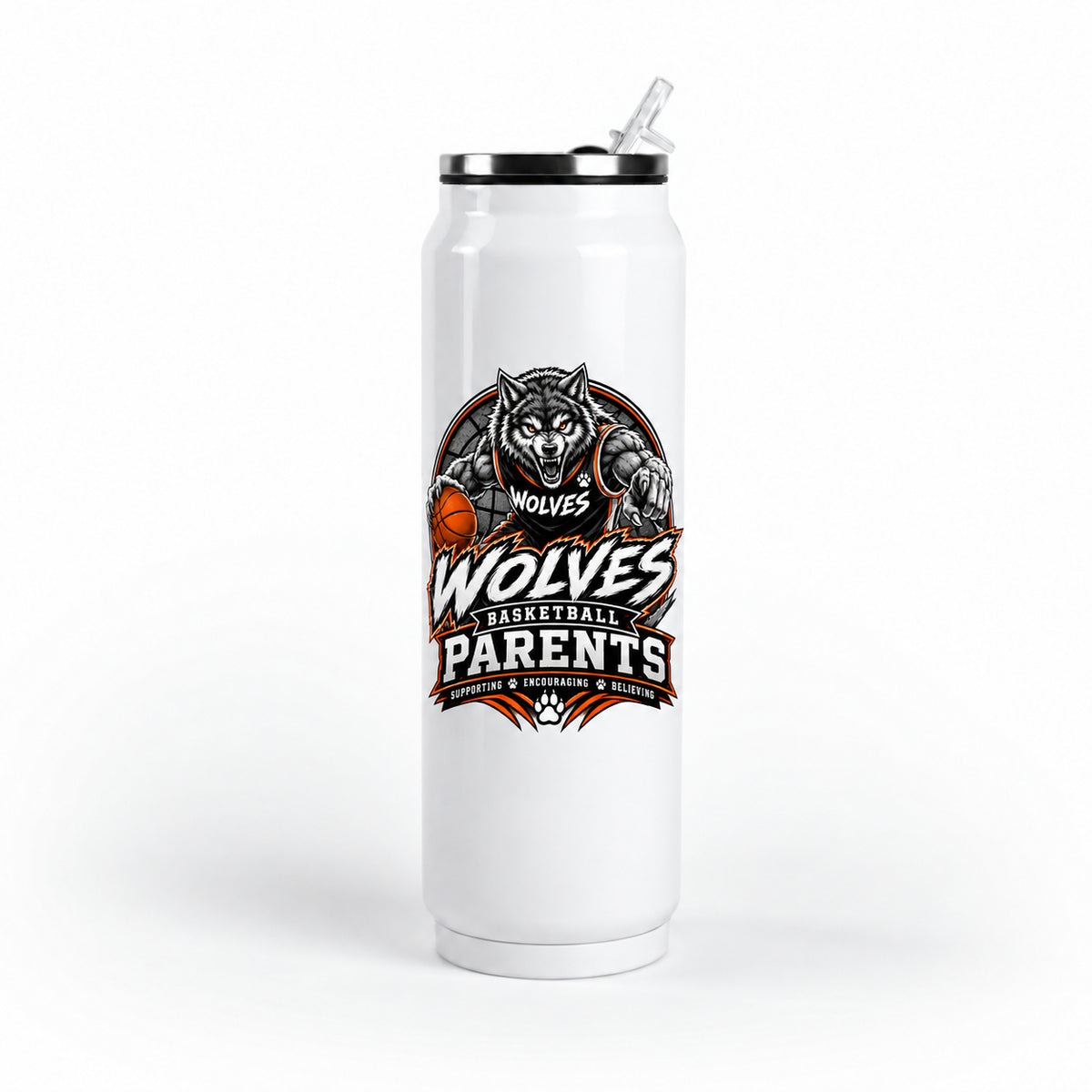 Wolves 17oz Metal Can Tumbler