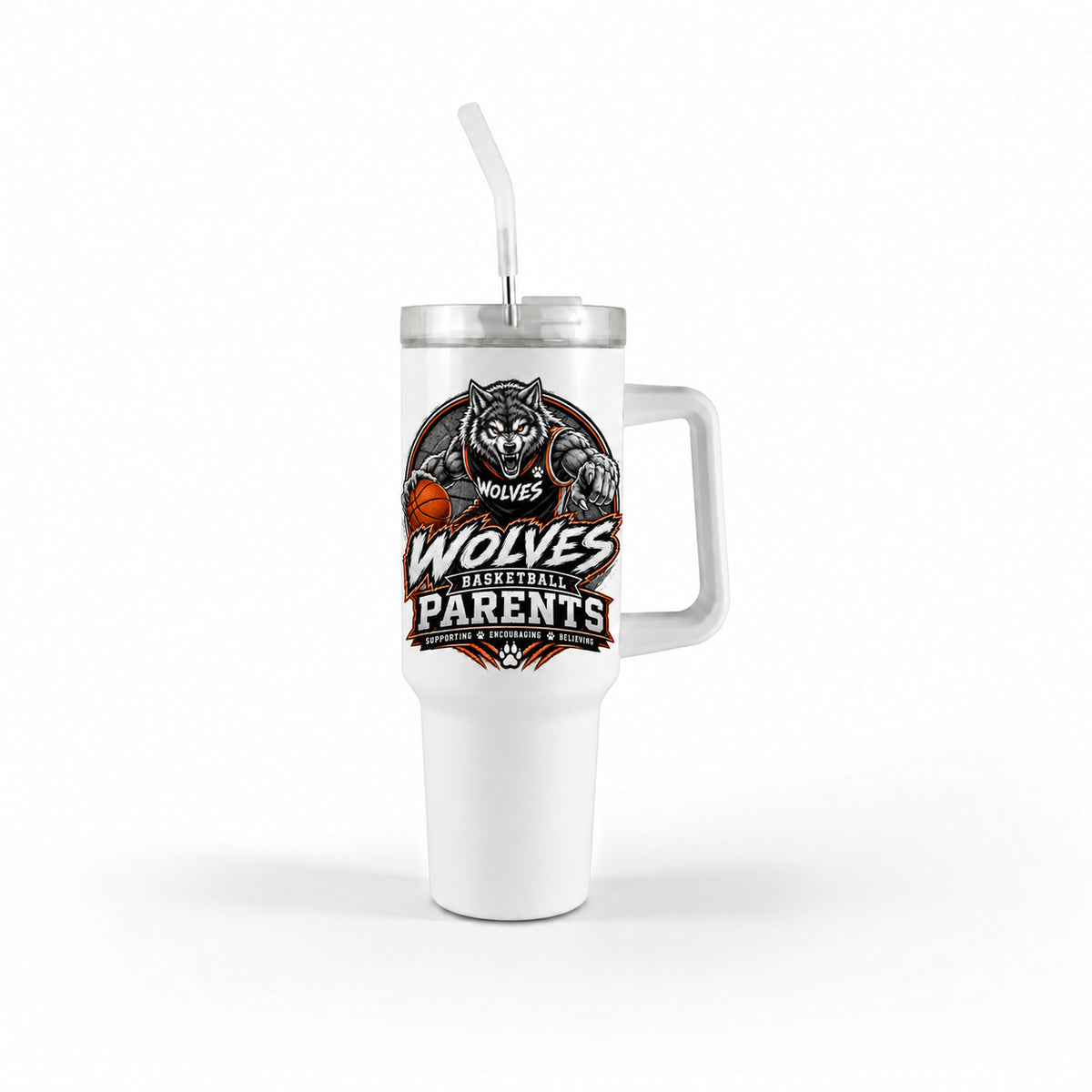 Wolves Basketball 40oz Tumbler w/ Handle