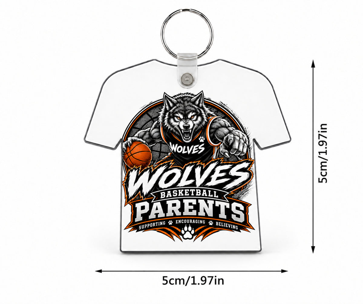 Wolves Basketball Custom Jersey Keychain