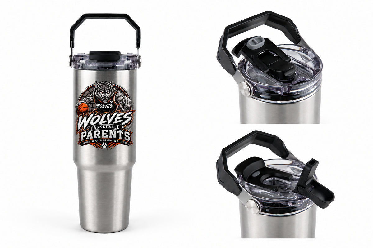 Wolves Basketball 30oz Tri-Sip Tumbler