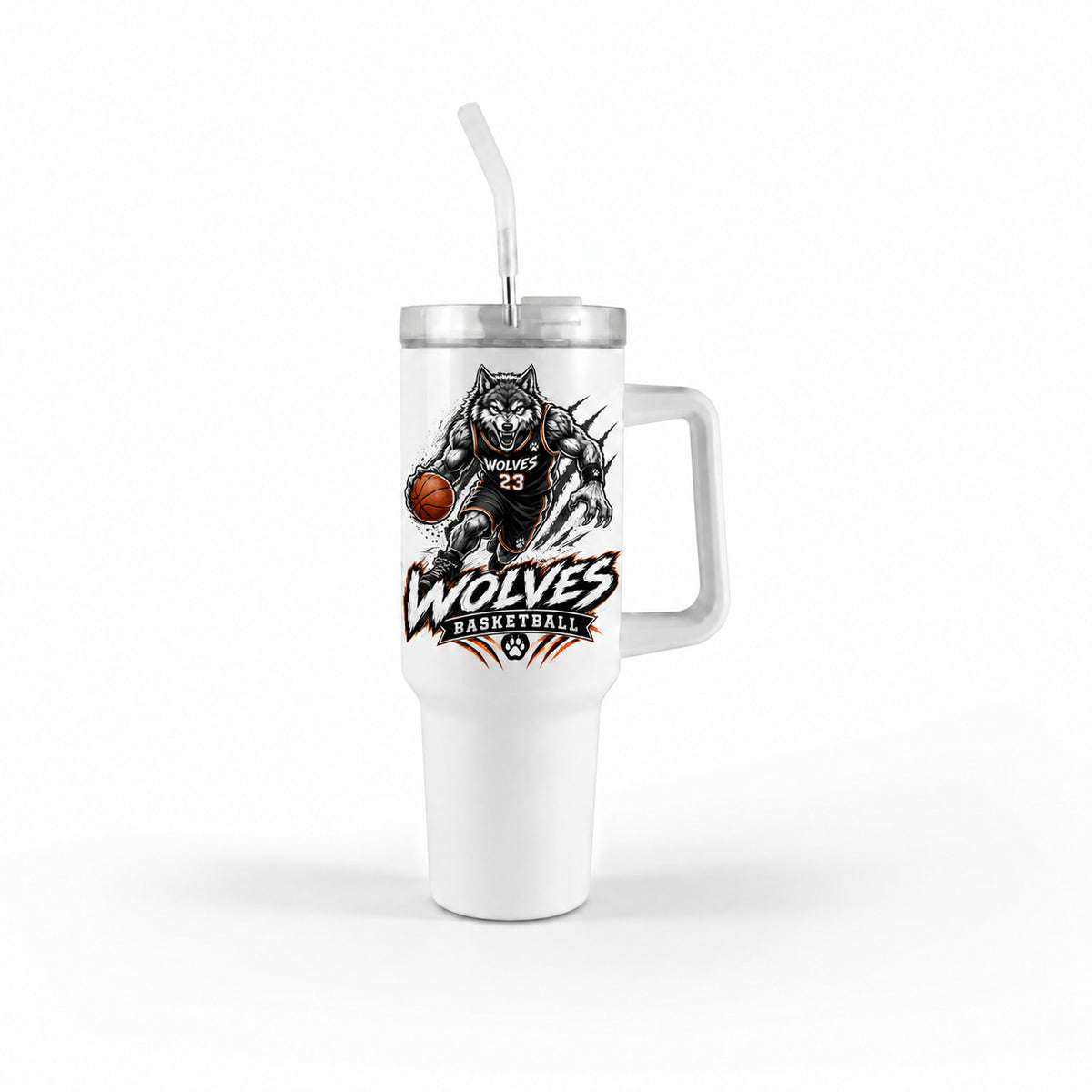 Wolves Basketball 40oz Tumbler w/ Handle
