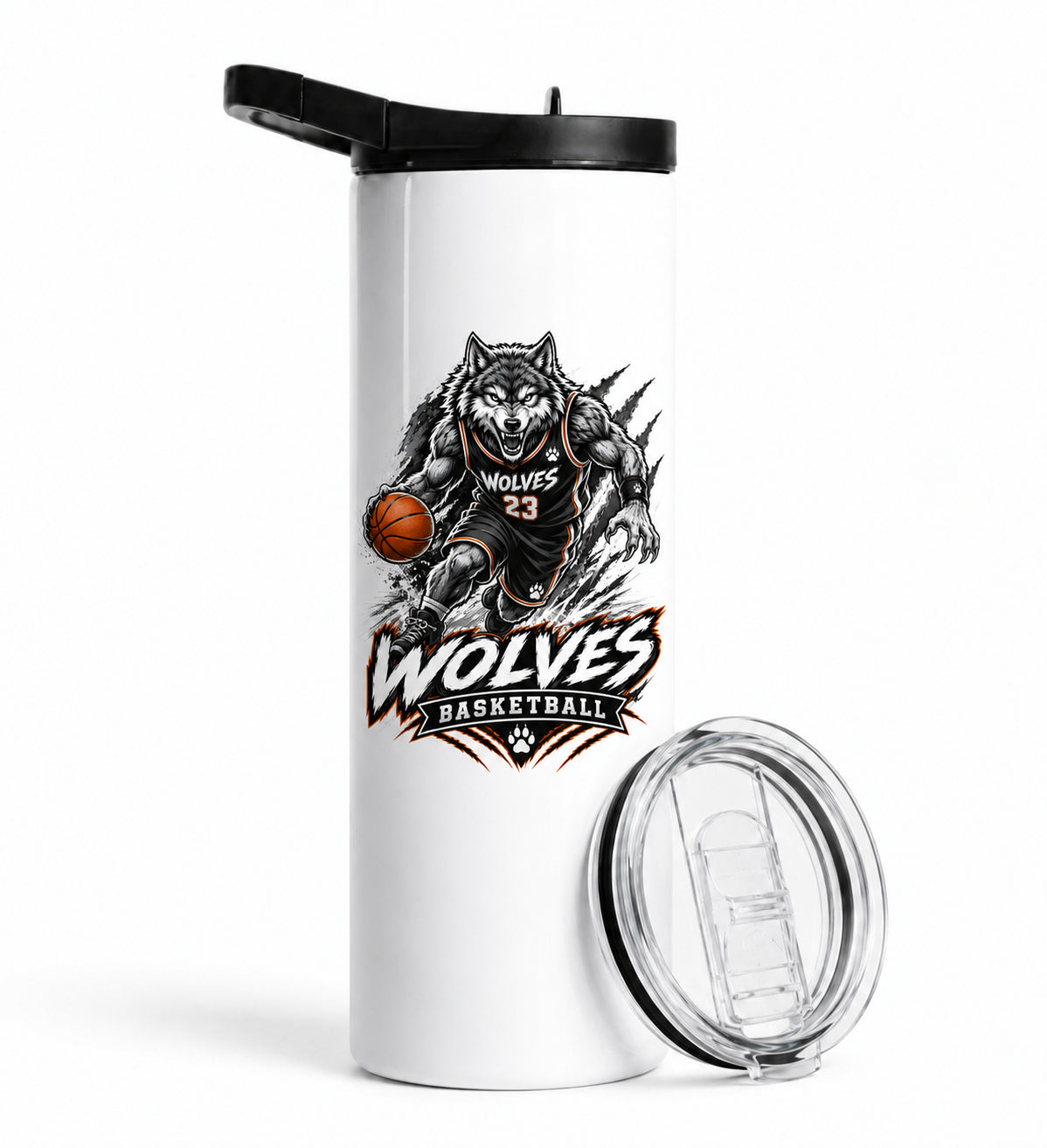 Wolves Basketball Duo Lid Tumbler
