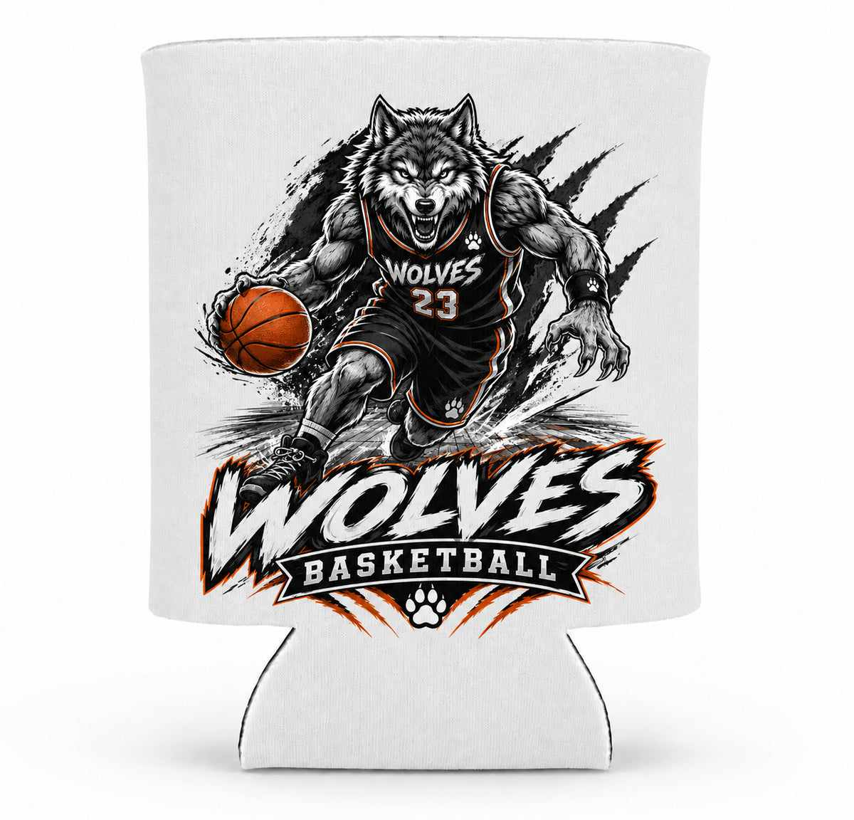 Wolves Basketball Coozie