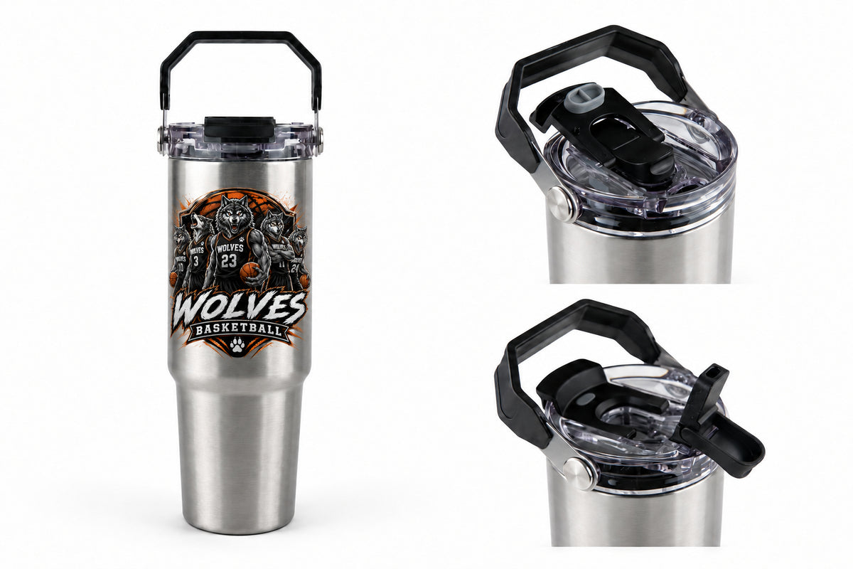 Wolves Basketball 30oz Tri-Sip Tumbler
