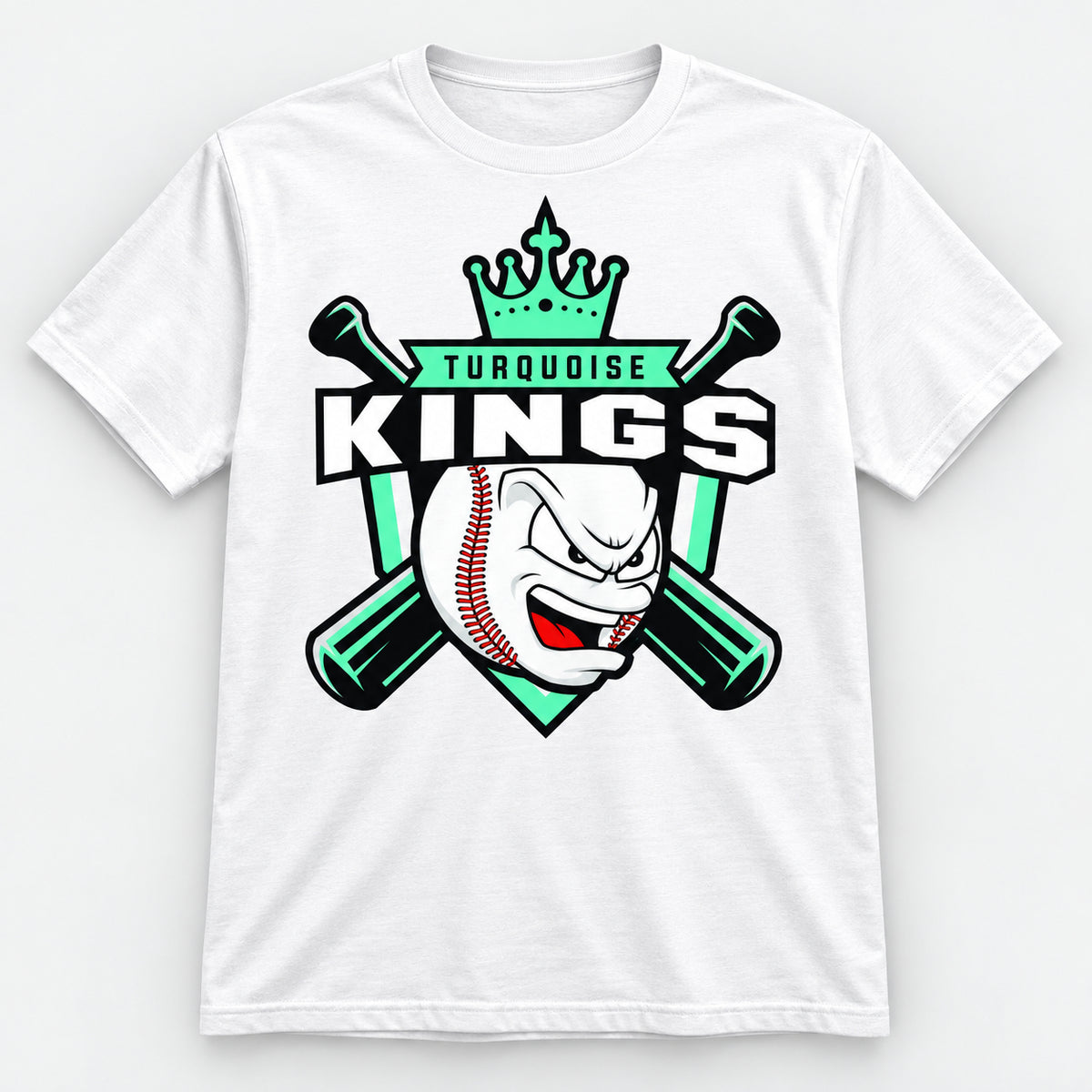 Turquoise Kings Baseball Short Sleeve